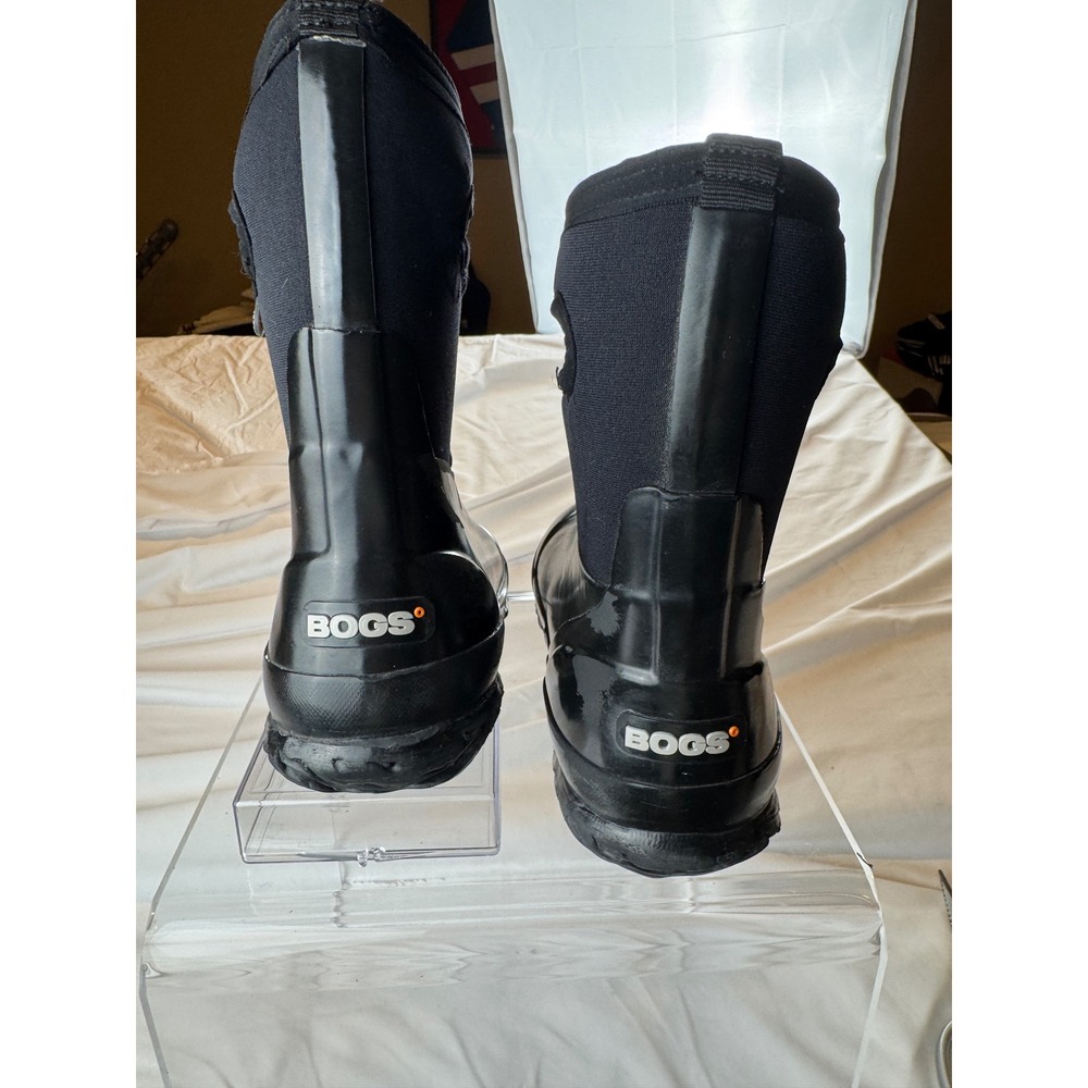 BOGS Classic Mid Handle Black Waterproof Insulated Rain Snow Boots 7